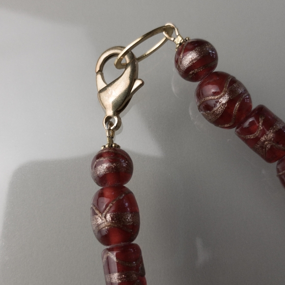 Italian Handmade Beaded Necklace Ornate Carved Flowers Detailed Clasp Jewelry - Picture 6 of 6